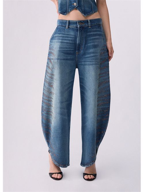 Jeans balloon con micro-strass LIU JO | UF6213D4854/79109